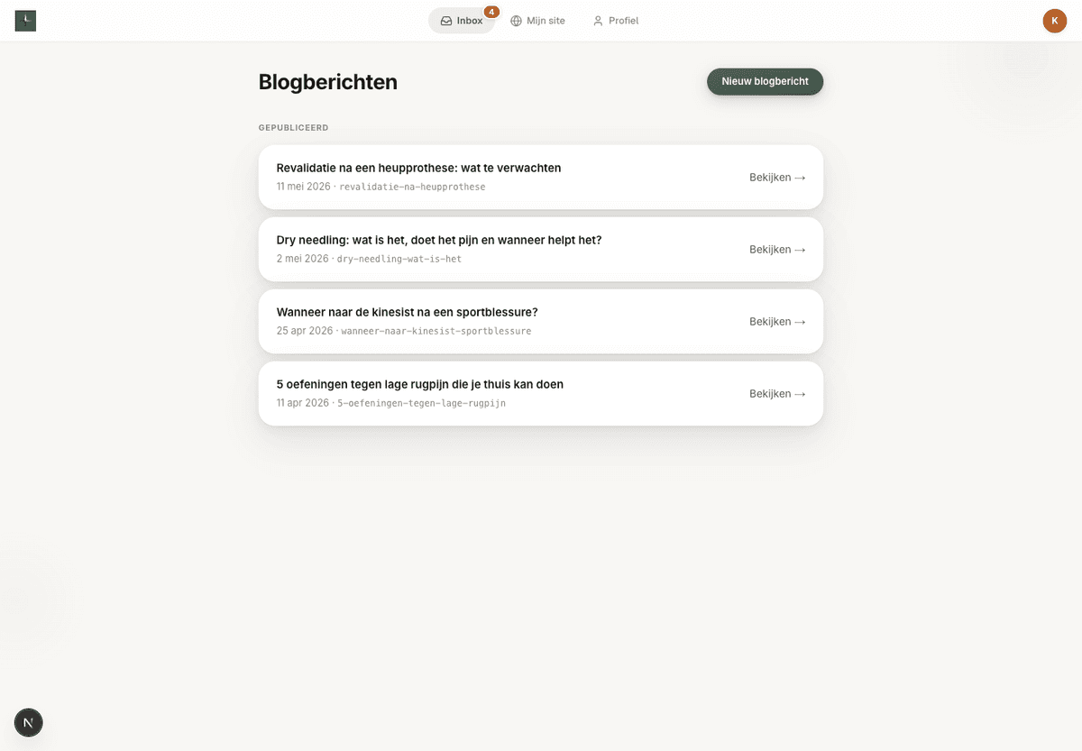 Blog en content beheer in Fyndex