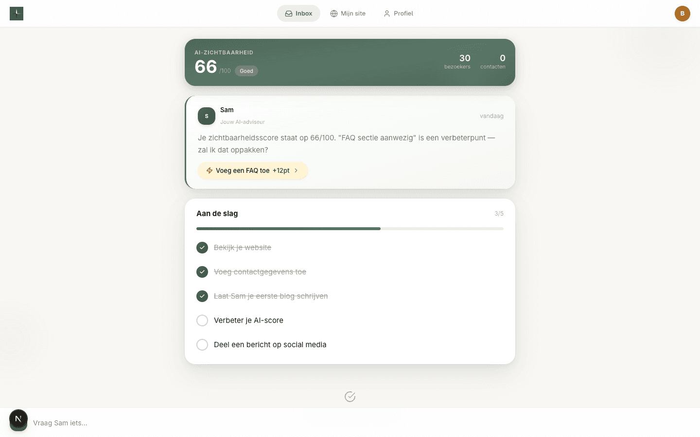Bistro Het Pakhuis dashboard